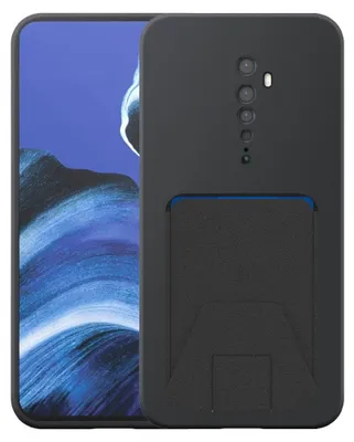 Obrázok produktu pre Vhodné pre telefón Oppo Reno 2 s nastaviteľným koženým puzdrom - pružný zadný kryt Silikónové puzdro TPU s nastaviteľným koženým puzdrom - čierne - Smartphonics