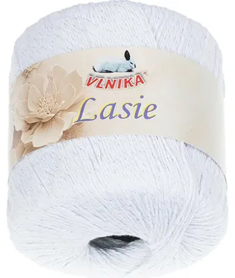 Obrázok produktu pre Priadza Lasie – 50 g / 150 m – biela