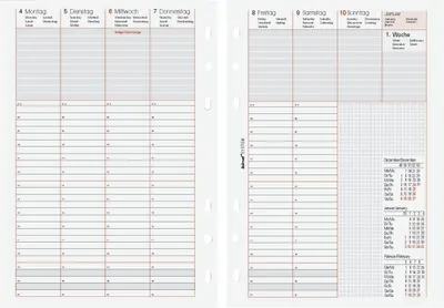 Productafbeelding van Bind® 250818 Vervangingsagenda "Wekelijks overzicht" - A5, 1 week / 2 pagina's