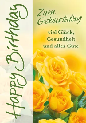 Produktbild von Geburtstag  Glückwunschkarte im Format 115x17cm mit Umschlag