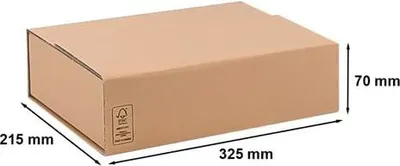 Produktbild von Kartonhülle mit Klebestreifen 325 x 215 x 70 mm