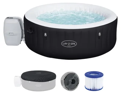 Zdjęcie produktu dla Basen jacuzzi, okrągły, ogrodowy, dmuchany, Lay-Z-Spa 180 x 66 Miami AirJet z ogrzewaniem, zestaw, Bestway 60001
