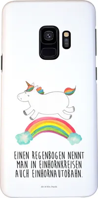 Produktbild von Mr. & Mrs. Panda Samsung Galaxy S9 Handyhülle Einhorn Regenbogen - Weiß - Geschenk, Glitzer, Unicorn, Einhornpower, Hülle, Handy Case, Schutzhülle, Cover, Erwachsenwerden
