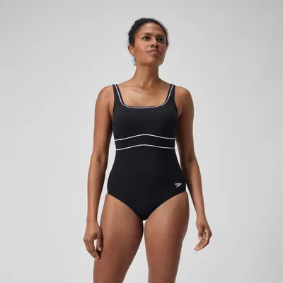 Obrázek produktu pro SPEEDO Dámské tvarovací plavky ContourEclipse BLACK WHITE (BLK/WHT) 44