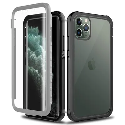 Immagine prodotto di custodia per iPhone 11 Pro, paraurti ibrido in TPU resistente, cover trasparente antiurto, protezione completa per iPhone 11 Pro