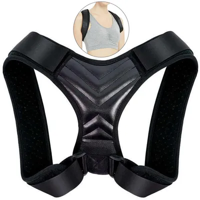 Produktbild von Verstellbarer Rücken- & Haltungskorrektor, atmungsaktive Rückenstütze, Schulter-Nacken-Rücken-Band, unisex, Größe L/M