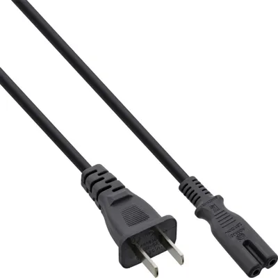 Immagine prodotto di InLine® Cavo di rete, spina di rete Cina a spina Euro 8 C7, nero, 1,8 m