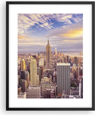 Produktbild von Gerahmtes Poster - Schwarzer Rahmen - New York Stadt - 40x50 cm - Wand Bild - Wanddeko - Wandbilder - Kunstposter - Wandposter - Bilderrahmen - Bilder - Kunstdruck - Wandbild - P2BPA40x50-3638