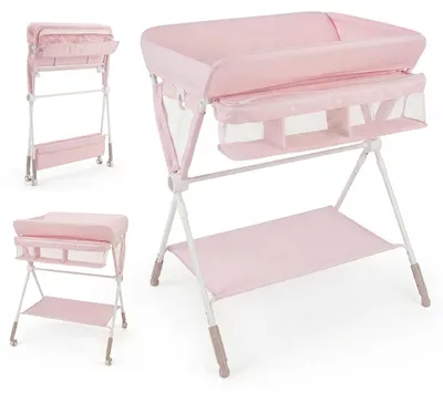 Produktbild von Babyartikel, Wickelkommode, Faltbarer Baby-Wickeltisch, Wickeltisch, 11 kg, Rosa