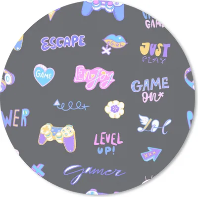 Produktbild von MuchoWow® Mauspad Mousepad Mädchen - Spiele - Konsole - Muster - Mädchen - Kinder - Kind - Kind 20x20 cm - Mousepads - Maus Mat - Pad - Mausunterlage - Schreibtischmatte