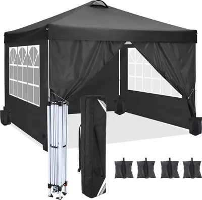 Image de Gazebo, imperméable, pliable, noir