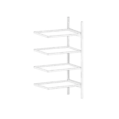 Produktbild von Bauer Kleingebinderegal 3020-4E Anbauregal mit 4 verzinkten Auffangwannen