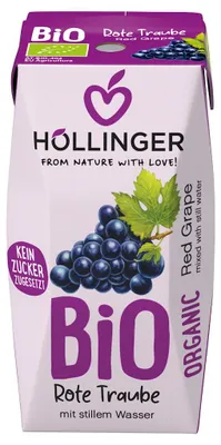 NEKTAR Z CZERWONYCH WINOGRON BEZ DODATKU CUKRÓW BIO 200 ml - HOLLINGER