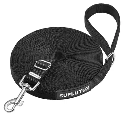 Produktbild von Schleppleine für Hunde, Verstellbare Hundeleine mit Gepolstertem Griff, 25m, Schwarz