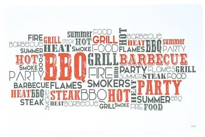 Produktbild von Platzset, Tischset BBQ GRILLEN weiß 43x28cm Kesper WA