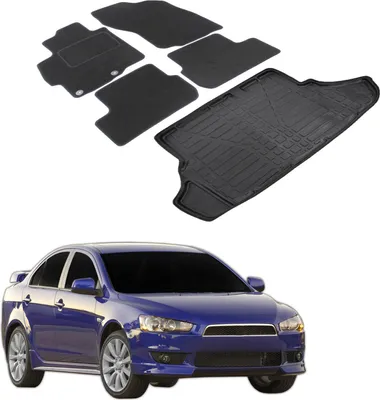 Produktbild von Kofferraumwanne Fußmatten Set Für Mitsubishi Lancer 2007-2017 Stufenheck, Genaue Passform