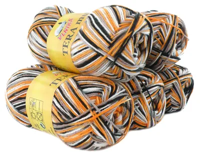 5 x 100g Strickgarn Häkelgarn TERA MULTI, Farbwahl - mehrfarbig bunt Farbverlauf