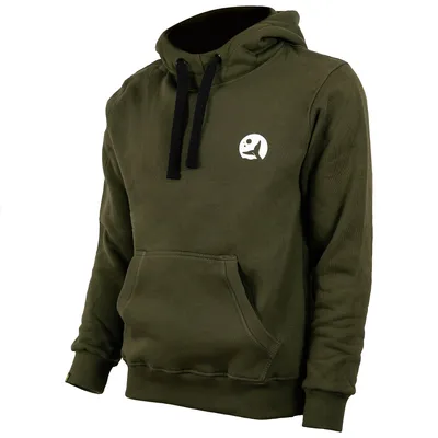 Zdjęcie produktu dla Bluza Wędkarska Z Kapturem Z Nadrukiem Logo Moonfin Zielona r. M