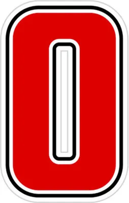 Immagine prodotto di Numero "0" Sic rosso h 6,3 cm