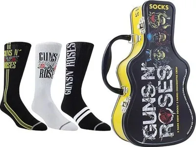 Produktbild von Guns N' Roses Socks 3 Pack In Guitar Tin One Size Socken
