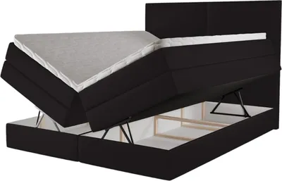 Produktbild von Kontinentales Boxspringbett Judith 180x200 – Polsterbett mit Bettkasten, 3 Matratzen, elegantes Stauraumbett, Boxspringbetten Samt Piano 17