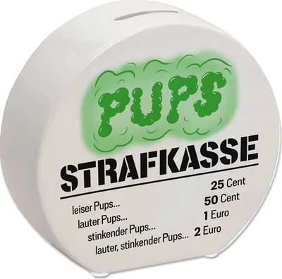 Produktbild von Spardose aus Keramik für Familien mit lustigem Spruch - Pups Strafkasse