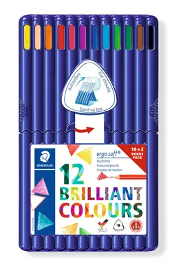 Zdjęcie produktu dla ergosoft® 157 kolorowy ołówek STAEDTLER pudełko z 12 sztukami Promotion assorted