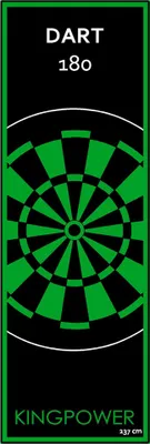 Produktbild von Dart Teppich Matte Steeldart Zubehör Grün Dartpfeile Dartboard Dartteppich Target Oche Darts Abwurflinie Schutz Gummi Boden Dartscheibe 237 x 80 cm Kingpower