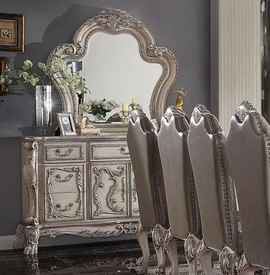 Produktbild von Esszimmer Komplette Garnitur Tisch Anrichte 10x Stuhl Set Vitrine Barock 14tlg.