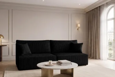 Productafbeelding van Kaiser Möbel slaapbank met bedlade, bekleed met cordura-stof, kleur: Tilia (lichtbeige), model: MILANO MINI