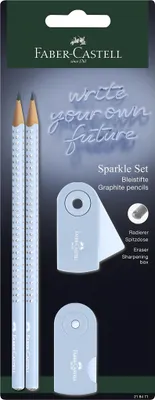 Obrázok produktu pre FABER-CASTELL Schreibset Sparkle sky blue BK