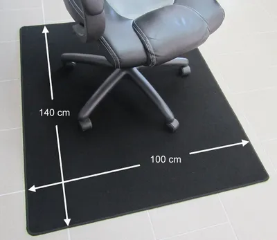 Produktbild von Bürostuhlunterlage Bodenschutzmatte Büromatte extrem hochwertig Velour 140 cm