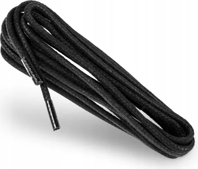 Produktbild von Dünne haltbare gewachste runde Schnürsenkel Kaps 75 cm - Schwarz (0091)