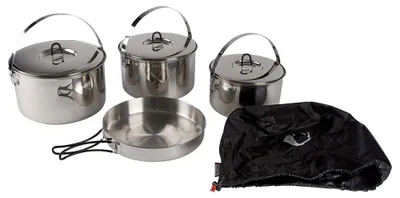 Produktbild von Tatonka Family Cook Set L, 4-teilig, Camping-Kochgeschirr aus Edelstahl