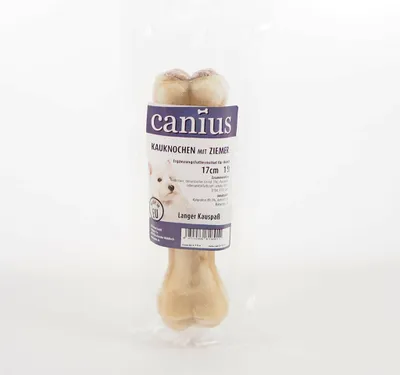 Produktbild von Canius Kauknochen 17cm 1er Pack | gefüllt mit Ziemer
