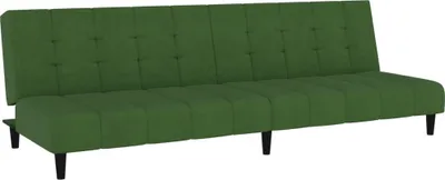 Produktbild von vidaXL Schlafsofa 2-Sitzer Dunkelgrün Samt