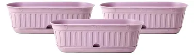Image de Etika Big - Lot de 3 jardinières, couleur lavande