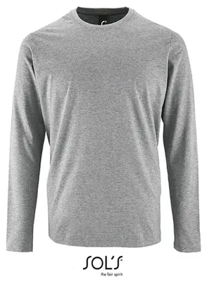 Produktbild von SOLs 02074 | Herren  Long-Sleeve T-Shirt Imperial - Farbe: Grey Melange - Größe: XL