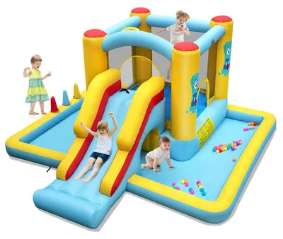 Immagine prodotto di Gonfiabile per bambini - Castello gonfiabile - Gonfiabile - Area giochi - Struttura gonfiabile - Con scivolo e tunnel