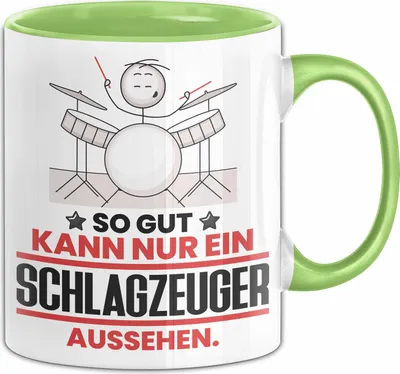 Produktbild von Schlagzeuger Geschenk Tasse So Gut Kann Nur Ein Schlagzeuger Aussehen Geschenkidee Kaffee-Becher (Grün)