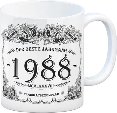 Produktbild von 1988 der beste Jahrgang Kaffeebecher Tasse Kaffeetasse Geburtsjahr Geburtstag