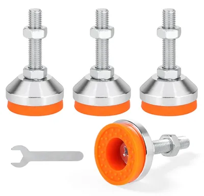 Obrázek produktu pro 4 nastavitelné nohy, M12 x 50 mm, uhlíková ocel, nosnost až 250 kg