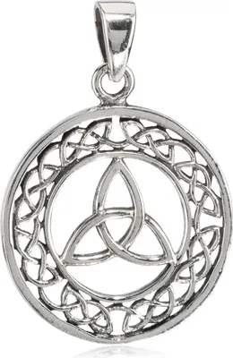 Produktbild von Kettenanhänger Trigueta 925 Silber 2,2cm Keltisch Amulett mit Keltenknoten