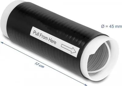 Produktbild von DELOCK Kaltschrumpfschlauch 45 mm x 130 mm 2 Stück schwarz