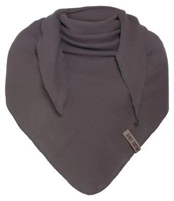 Image de Knit Factory - Écharpe triangulaire Liv, 190x85 cm, couleur anthracite uni
