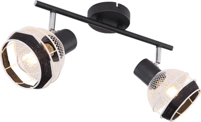 Produktbild von Globo Lighting Strahler Metall schwarz matt, 2x E27