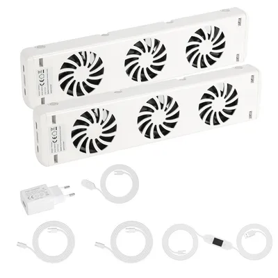 Produktbild von Clanmacy Heizkörperverstärker Erweiterungsset Heizkörper booster ventilator Heizkörper lüfter Duo-Set