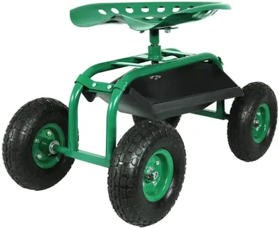 Obrázok produktu pre Varan Motors - tc4501A záhradné sedadlo 150kg, záhradný vozík, lavica, dielenský vozík, pracovné sedadlo