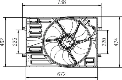 Zdjęcie produktu dla Wentylator Chłodnicy Vw/Audi/Seat/Skoda 12-