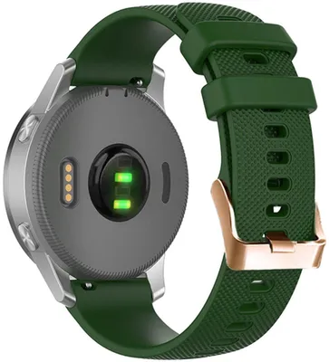 Produktbild von FFO2World 18-mm Silikon-Smartwatch-Armband – Für Garmin Vivoactive 4S, Venu 2S/3S/4 (41 mm), Forerunner 255S/265S & Huawei Watch GT 5/6 – Grün